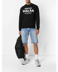 Мужской черный свитшот с принтом от DSQUARED2