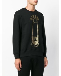 Мужской черный свитшот с принтом от Versus