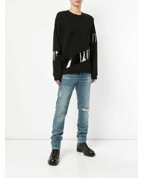 Мужской черный свитшот с принтом от RtA