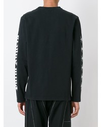 Мужской черный свитшот с принтом от Palm Angels