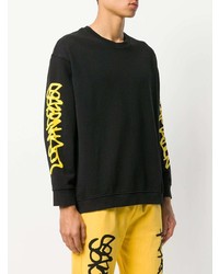 Мужской черный свитшот с принтом от Adaptation