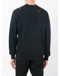 Мужской черный свитшот с принтом от Satisfy