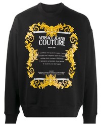 Мужской черный свитшот с принтом от VERSACE JEANS COUTURE