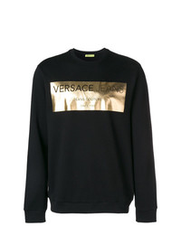Мужской черный свитшот с принтом от Versace Jeans