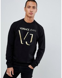 Мужской черный свитшот с принтом от Versace Jeans