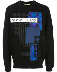 Мужской черный свитшот с принтом от Versace