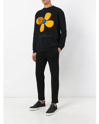 Мужской черный свитшот с цветочным принтом от Christopher Kane
