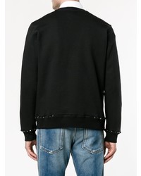 Мужской черный свитшот с шипами от Valentino