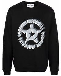 Мужской черный свитшот со звездами от Moschino