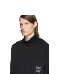 Мужской черный свитшот от Julius