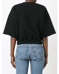 Женский черный свитшот от Saint Laurent