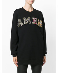 Женский черный свитшот от Amen