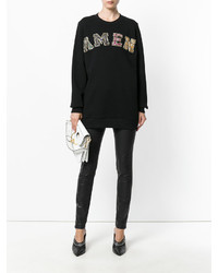 Женский черный свитшот от Amen