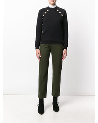 Женский черный свитшот от Balmain