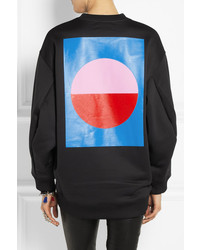 Черный свободный свитер с принтом от Acne Studios