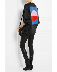 Черный свободный свитер с принтом от Acne Studios