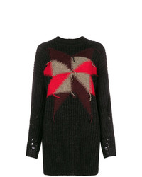 Черный свободный свитер с принтом от Isabel Marant