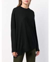 Черный свободный свитер от Theory