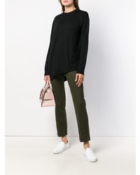 Черный свободный свитер от Theory