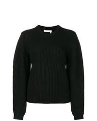 Черный свободный свитер от Chloé