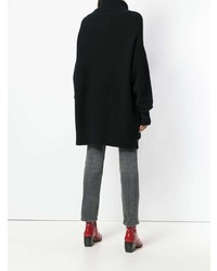 Черный свободный свитер от N.Peal