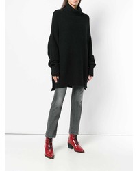 Черный свободный свитер от N.Peal