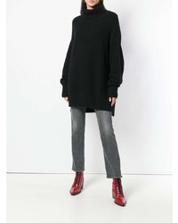 Черный свободный свитер от N.Peal