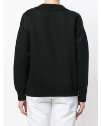 Черный свободный свитер от Moncler