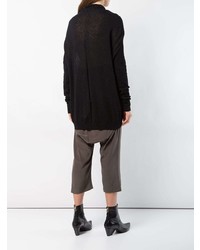 Черный свободный свитер от Rick Owens