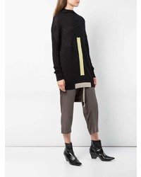 Черный свободный свитер от Rick Owens