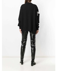 Черный свободный свитер от Christopher Kane