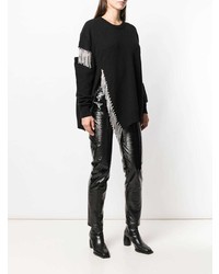 Черный свободный свитер от Christopher Kane