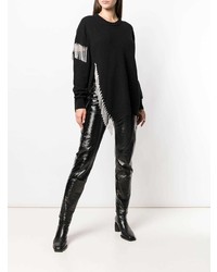 Черный свободный свитер от Christopher Kane