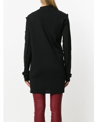 Черный свободный свитер от Rick Owens