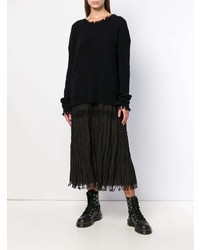 Черный свободный свитер от Uma Wang