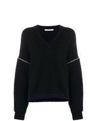 Черный свободный свитер от Givenchy