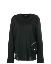 Черный свободный свитер от Helmut Lang
