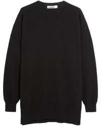Черный свободный свитер от Jil Sander
