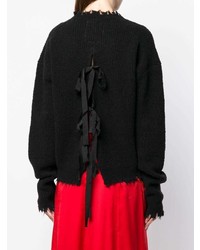Черный свободный свитер от Uma Wang