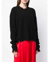 Черный свободный свитер от Uma Wang