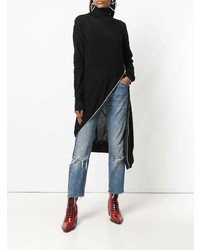 Черный свободный свитер от Sacai