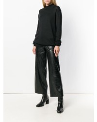 Черный свободный свитер от Ann Demeulemeester