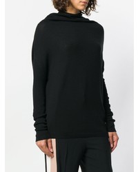 Черный свободный свитер от Rick Owens