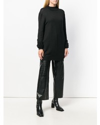 Черный свободный свитер от Ann Demeulemeester