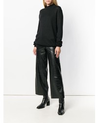 Черный свободный свитер от Ann Demeulemeester