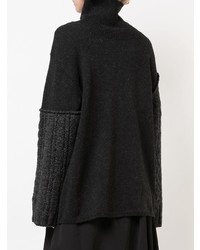 Черный свободный свитер от Yohji Yamamoto