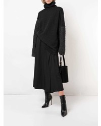Черный свободный свитер от Yohji Yamamoto