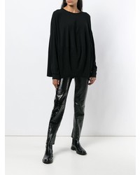 Черный свободный свитер от Rundholz
