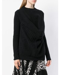 Черный свободный свитер от Rick Owens