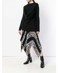 Черный свободный свитер от Rick Owens